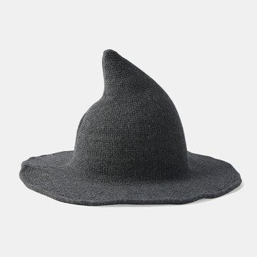 Chapeau de sorcière drôle en laine cachemire, festival en tricot, chapeau Fedora