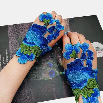 Women's Floral Ethnic Embroidered Sleeves