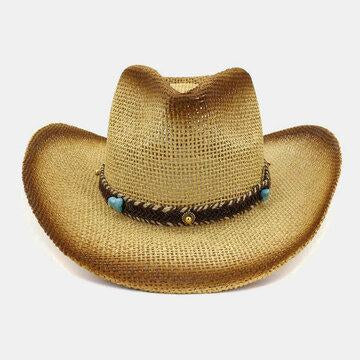 Chapeau de soleil Big Eaves Sun Spray Spray Cowboy Straw Hat