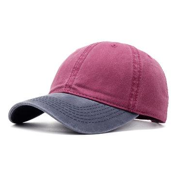 Chapeau ajustable Vintage unisexe en denim délavé
