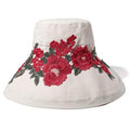 Chapeau de seau de fleurs de pivoine de broderie de style national