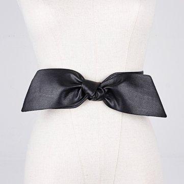 Jupe Décoration Bow Ceinture en PU
