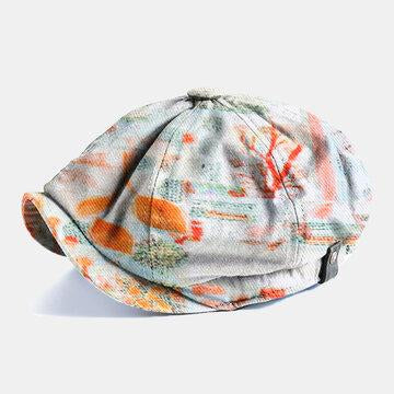 Casquettes Gavroche Art Plant Hazy Print Fashion Casquette Plate