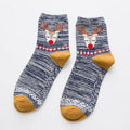 Chaussettes en coton mi-longues de Noël Elk