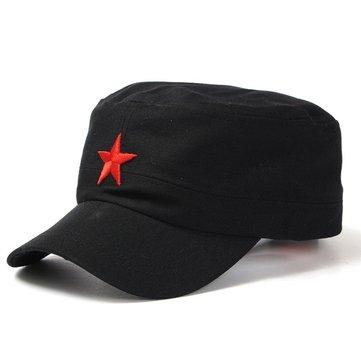 Chapeau militaire ajustable en coton avec étoile