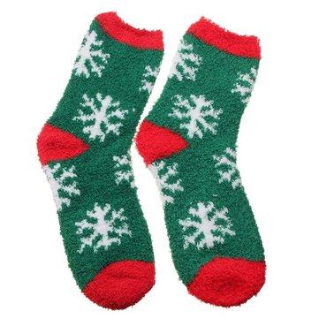 Motif de bande dessinée de Noël mignonne corail chaussettes Bowknot épaississement thermique longues chaussettes