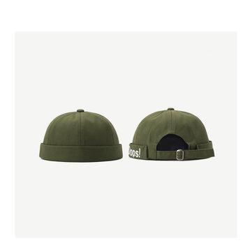 Brimless Letter Embroidery Skulll Caps