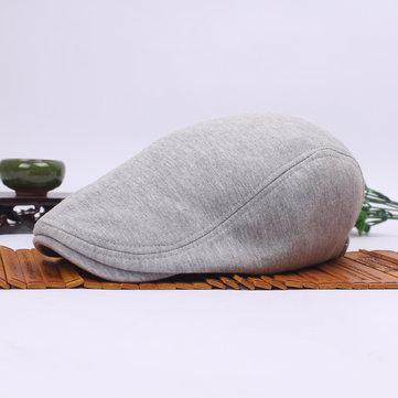 Chapeau Unisexe Coton Mélangé Casquette Plate Duckbill Golf Style Coursier Cabbie
