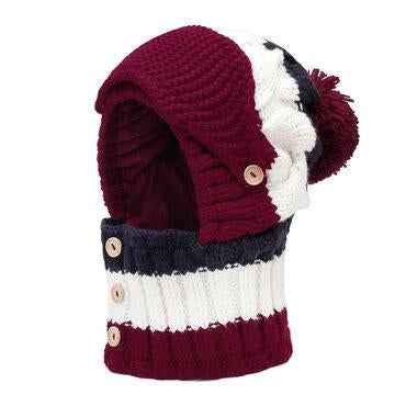 Bonnet tricoté chaud d'hiver