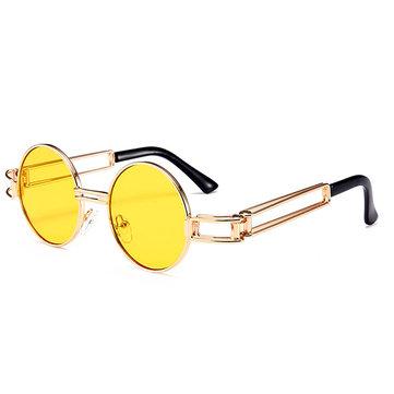 Lunettes de soleil rondes vintage HD Lunettes de soleil punk légères