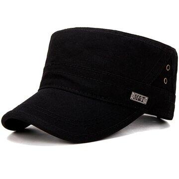 Casquette plate mince en coton uni Vogue