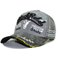 Casquette de baseball ajustable lavable en coton à visière