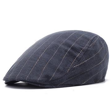 Casquette Beret à rayures en coton