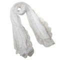 Nouveau mousseline de soie dentelle florale crème solaire Soft foulards châle hiver chaud cou foulard foulard