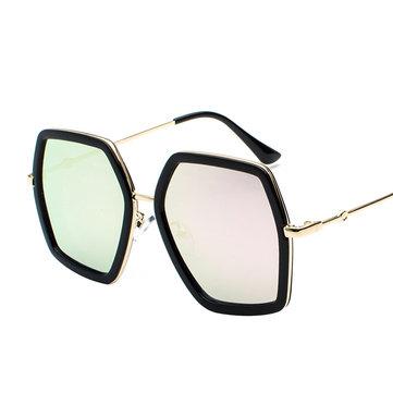 Lunettes de soleil multicolores à monture carrée Lunettes de soleil à monture en métal
