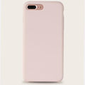 Etui de téléphone rose mignon couleur unie type simple