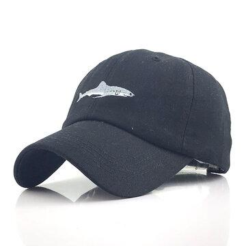 Casquette de baseball Beathable Chapeau de soleil rétro Chapeaux de broderie de requin