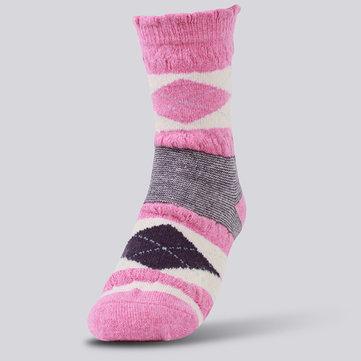 Épaissir chaud laine coton patchwork chaussettes de tube moyen