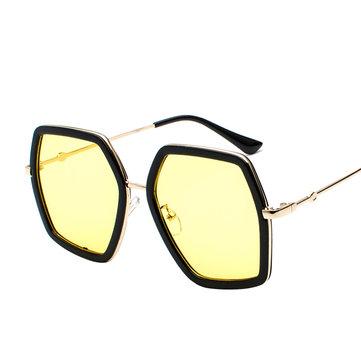 Lunettes de soleil multicolores à monture carrée Lunettes de soleil à monture en métal