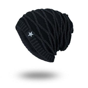 Bonnet en tricot chaud à étoile