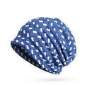 Bonnets à imprimé multicolore en coton imprimé à rayures