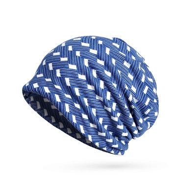 Bonnets à imprimé multicolore en coton imprimé à rayures