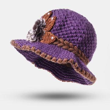 Women's Printed Knitted Bucket Hat