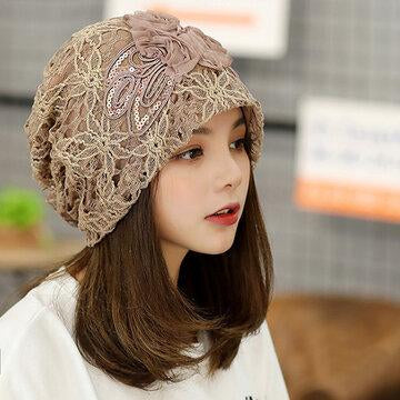 Beanie Flowers Embossed Cut Out Beanies
