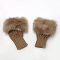 Gants en fourrure en fourrure en peau de lapin pour dames