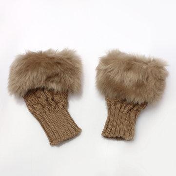 Gants en fourrure en fourrure en peau de lapin pour dames