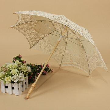 Handmade Lace Retro Umbrella Fan Decoration for Wedding Party
