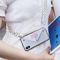 Cas De Téléphone Amour Brodé Pour Samsung S10 Sac À Bandoulière Sac À Bandoulière Téléphone Téléphone Longue Lanière Pomme X Étui En Cuir