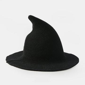 Chapeau de sorcière drôle en laine cachemire, festival en tricot, chapeau Fedora