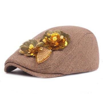 Béret ethnique de fleur de coton vogue