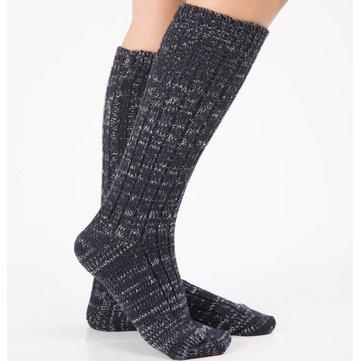 Chaussettes de Noël en laine épaisse tricotées chaussettes moyennes de couleur chaude