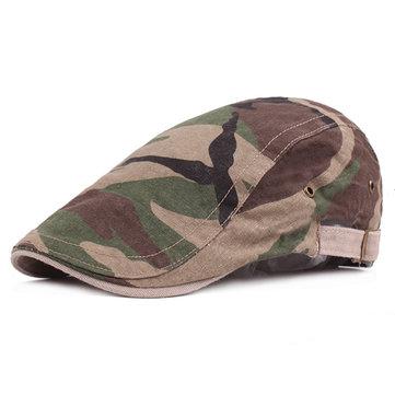 Camouflage Cotton Beret Cap Travel Visières réglables Chapeau