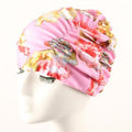 Plus Bonnet de bain fleur plissé taille plissée en tissu
