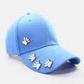 Cartoon Dog Paw Print Casquette de baseball broderie tridimensionnelle