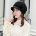 Épais cache-oreilles chauds bonnet béret skullies crochet bonnet