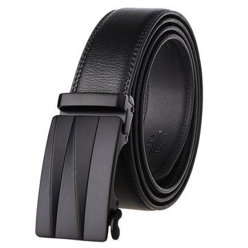 La génération de cheveux en cuir de ceinture de ceinture de boucle de ceinture de boucle de ceinture automatique mat noir masculine