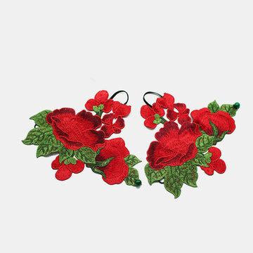 Women's Floral Ethnic Embroidered Sleeves