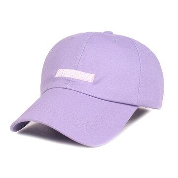 Chapeau de soleil de loisirs de couleur unie coton broderie casquette de baseball