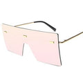 Lunettes carrées Lunettes de soleil transparentes à dégradé de couleur unie