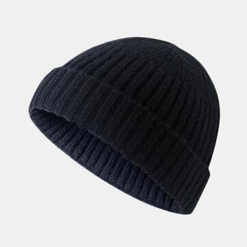 Casquette de marin rétro Skullcap tricotée sans bord solide