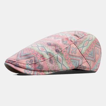 Bonnet Style Chinois Béret Rayé Ethnique Imprimé Coton