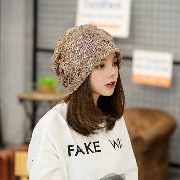 Beanie Flowers Embossed Cut Out Beanies