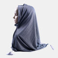 Écharpe en tricot de couleur unie Hijab musulman