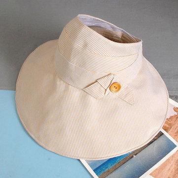Haut chapeau vide en lin pliable pour l'été