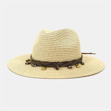 British Wind Jazz Chapeau de paille Crème solaire extérieure respirant Big Brim