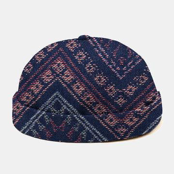 Casquettes de crâne rétro à rayures ethniques